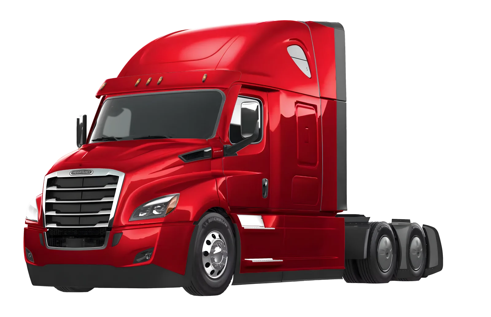 Red logistics truck
